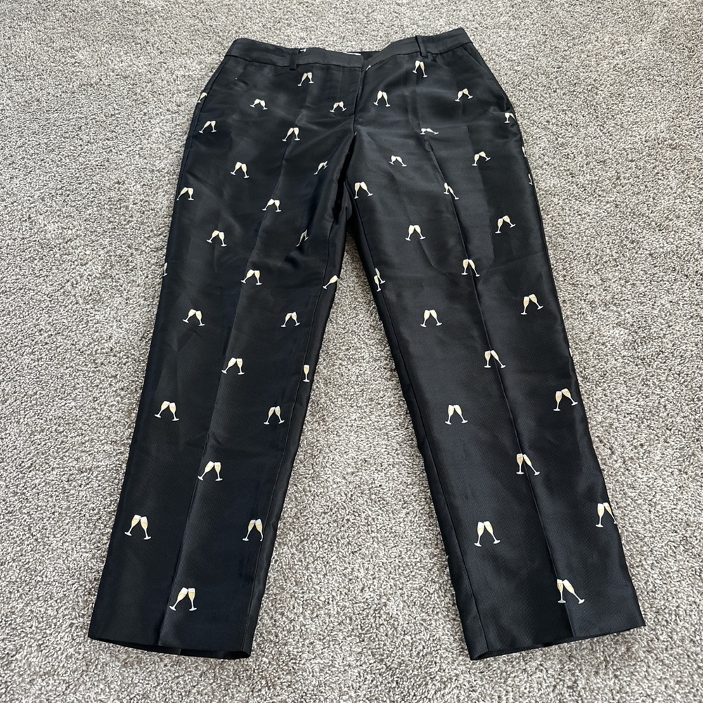Talbots Black Pants with Tan Accents
